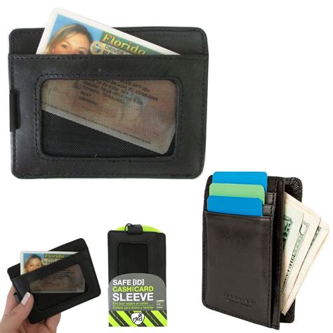 travelon safe id rfid blocking leather cash and card sleeve|travelon rfid wall security.